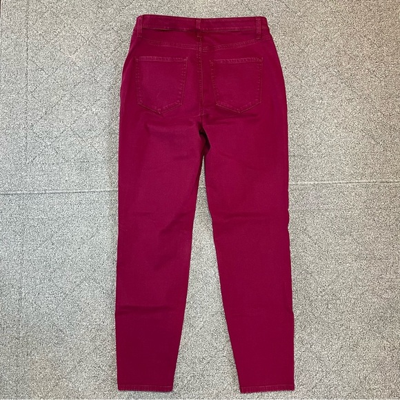 Talbots Jegging Curvy Jeans Womens Size 6 Burgundy Mid Rise Ankle - Picture 8 of 10